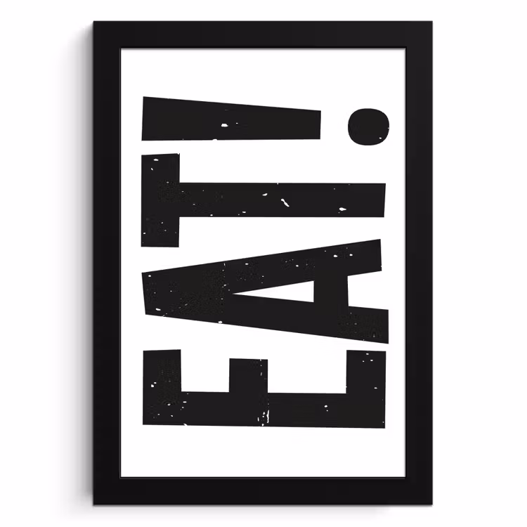 Cuadros enmarcados - Decoración - Alimentación - Negro - Blanco — 1