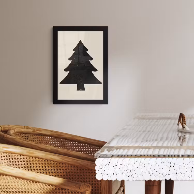 Cuadros enmarcados - Árbol de Navidad - Árbol de Navidad negro - Árbol - Japandi — 3