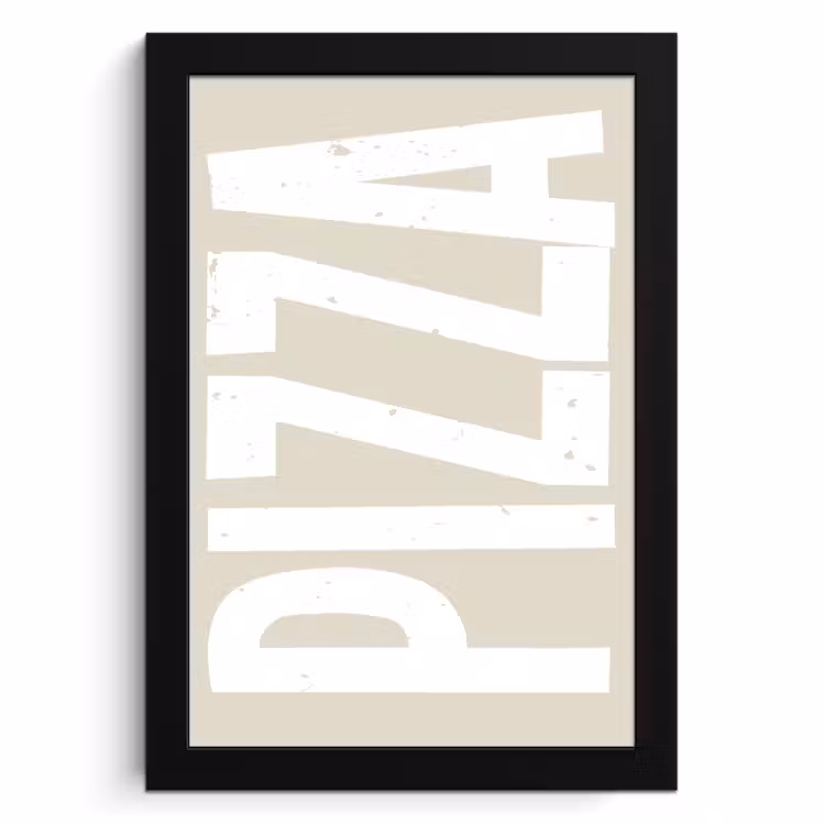Cuadros enmarcados - Pizza - Decoración - Japandi - Blanco — 1