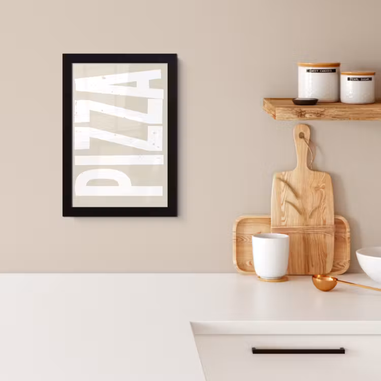 Cuadros enmarcados - Pizza - Decoración - Japandi - Blanco — 3