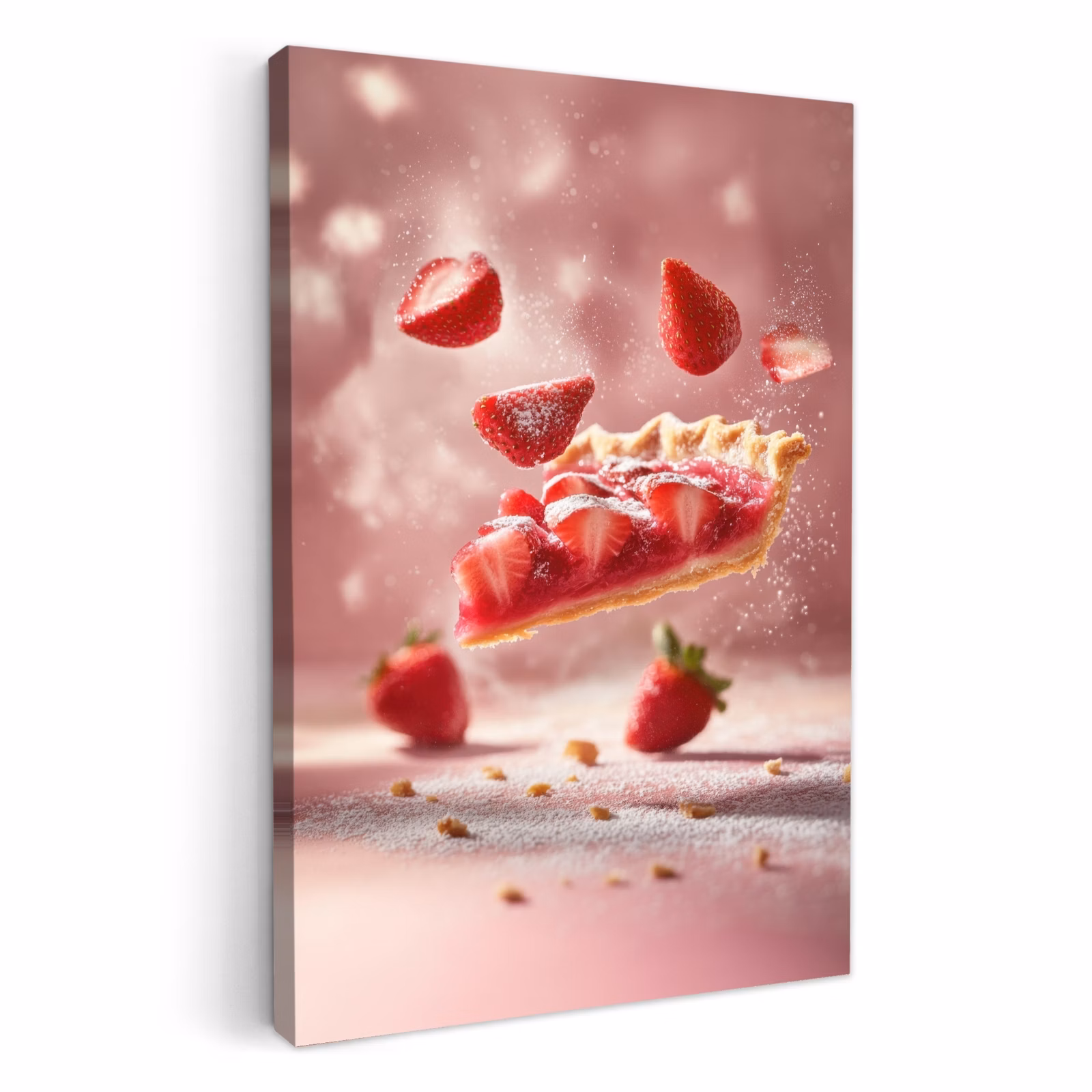 Lienzos decorativos - Fresa - Tarta - Comida - Rosa — 1