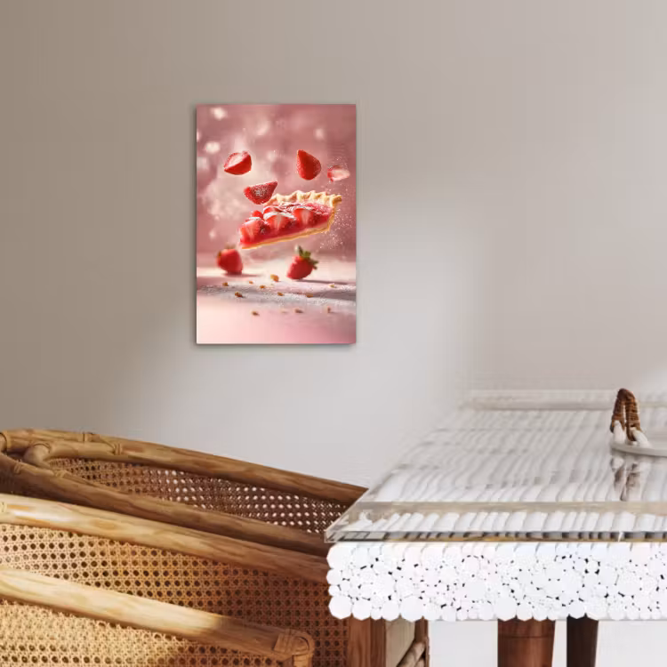 Lienzos decorativos - Fresa - Tarta - Comida - Rosa — 2