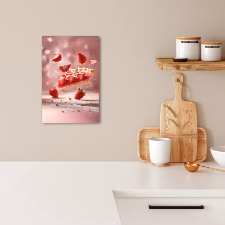 Lienzos decorativos - Fresa - Tarta - Comida - Rosa — 3