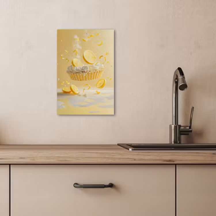 Lienzos decorativos - Limón - Pastel - Comida - Amarillo — 2