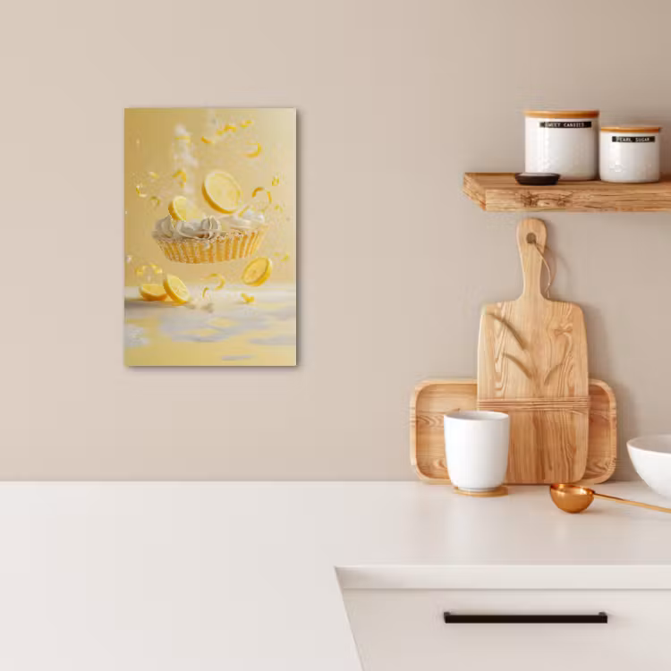 Lienzos decorativos - Limón - Pastel - Comida - Amarillo — 3