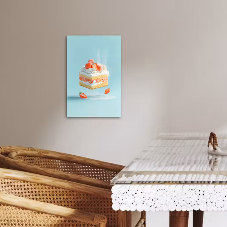 Lienzos decorativos - Nata montada - Tarta - Azul - Alimentos — 2