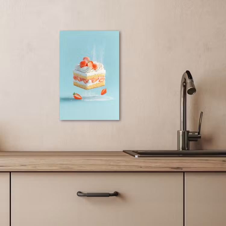 Lienzos decorativos - Nata montada - Tarta - Azul - Alimentos — 3