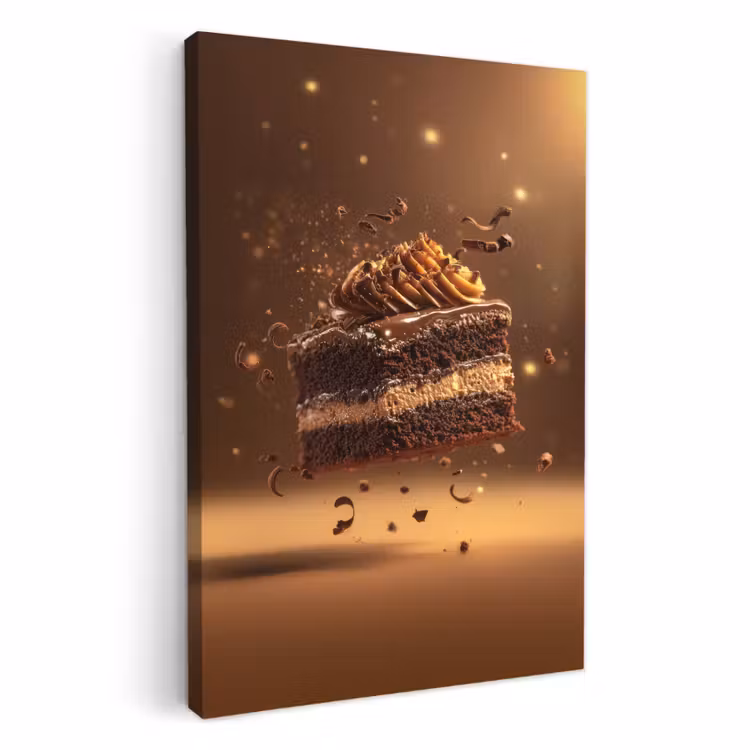 Lienzos decorativos - Tarta - Chocolate - Comida - Brownie — 1