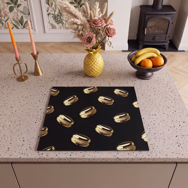 Protector de inducción - Macaron - Motivo - Oro - Nero — 3