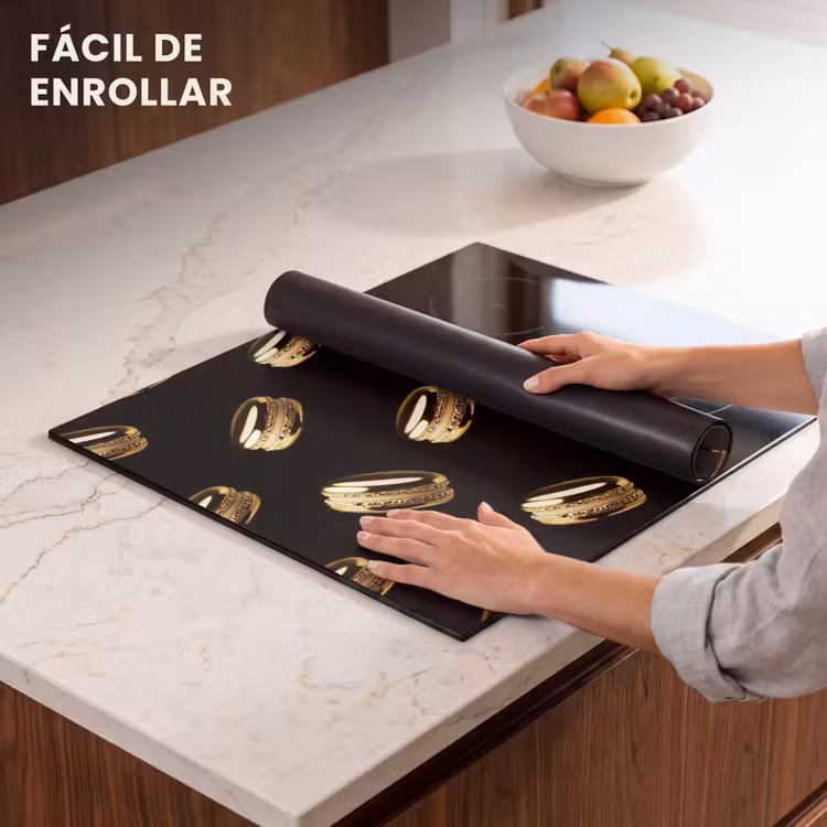 Protector de inducción - Macaron - Motivo - Oro - Nero — 7