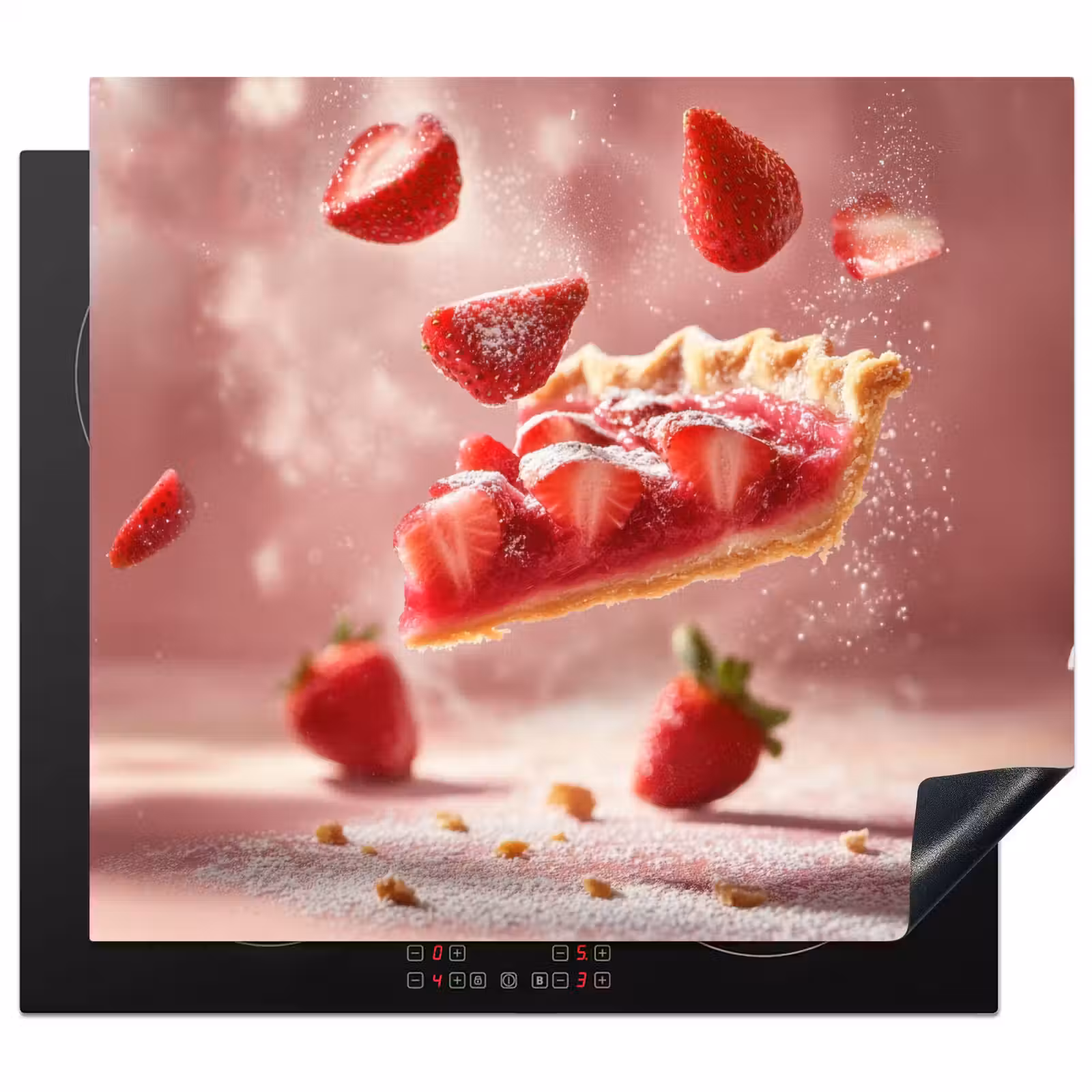 Protector de inducción - Fragola - Torta - Cibo - Rosa — 1