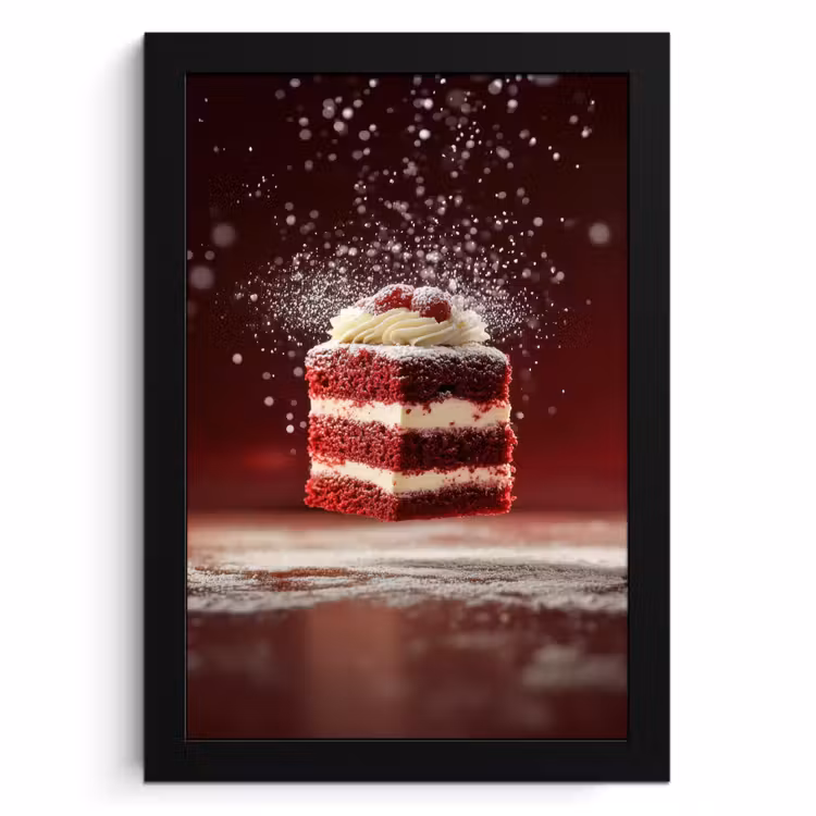 Cuadros enmarcados - Aterciopelado - Rojo - Pastel - Comida — 1