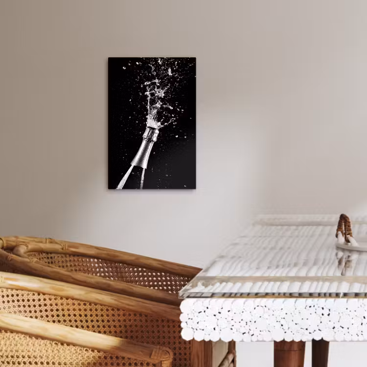Lienzos decorativos - Champán - Negro - Salpicaduras - Popping — 1