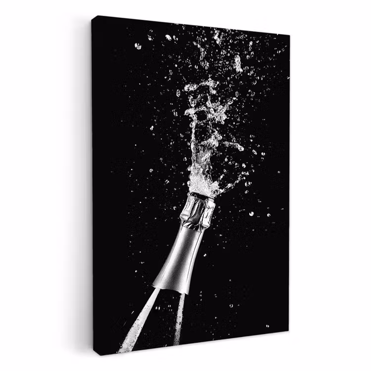 Lienzos decorativos - Champán - Negro - Salpicaduras - Popping — 2