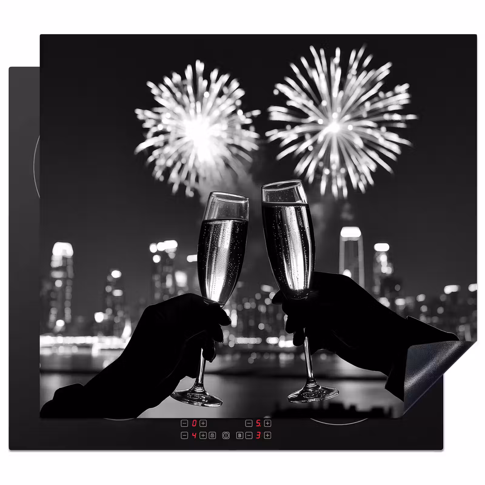 Protector de inducción - Fuochi d'artificio - Cin cin - Skyline - Champagne — 1