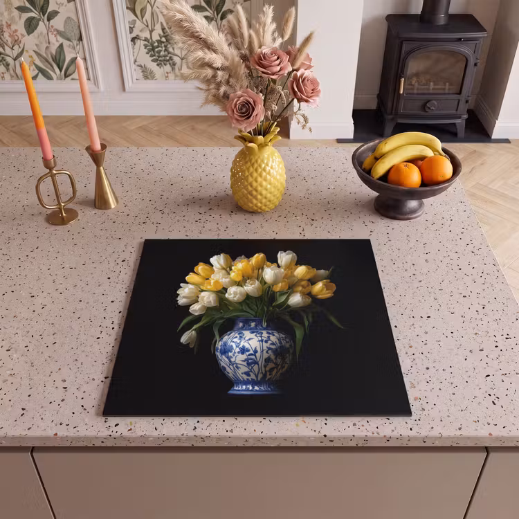 Protector de inducción - Giallo - Tulipani - Vaso - Fiori — 3