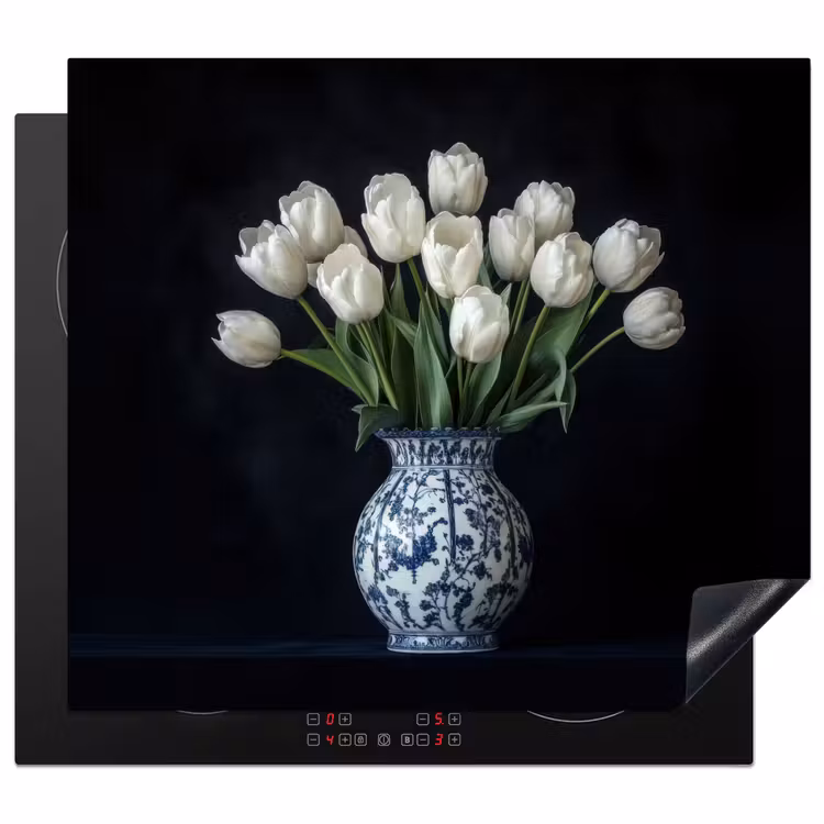 Protector de inducción - Bianco - Fiori - Tulipani - Vaso — 1