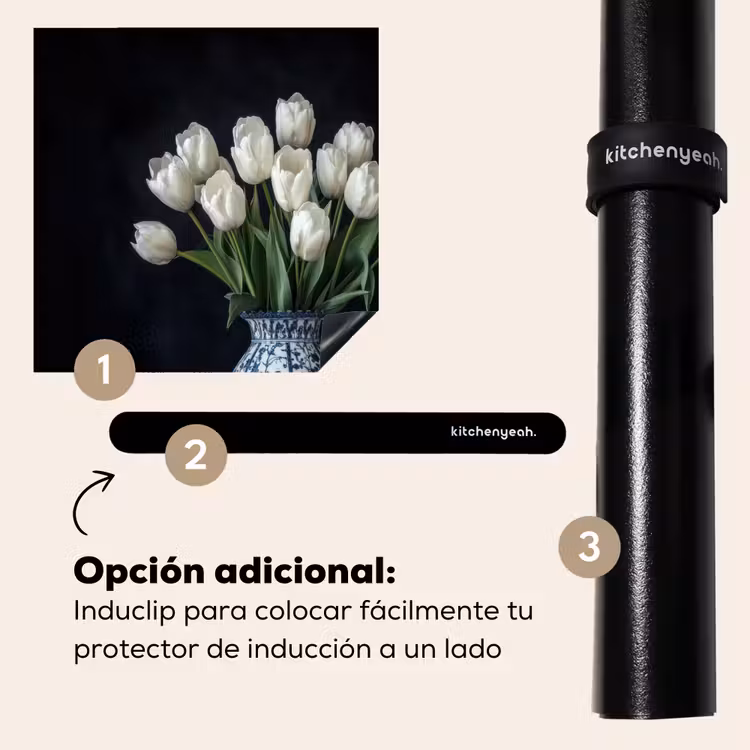 Protector de inducción - Bianco - Fiori - Tulipani - Vaso — 8