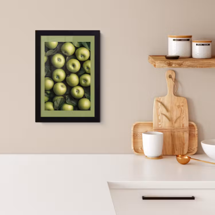 Cuadros enmarcados - Manzanas - Verdes - hojas — 2