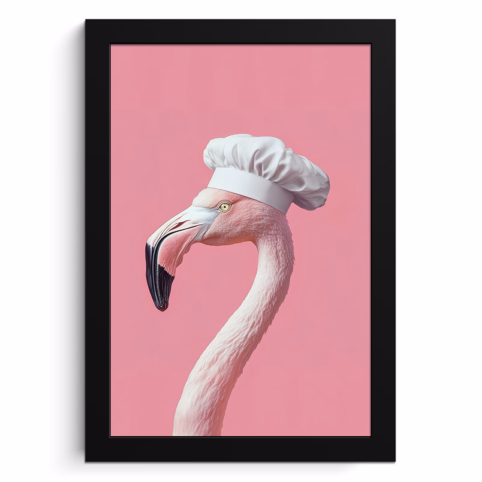Cuadros enmarcados - Flamenco - Rosa - Gorro de cocinero - Ave — 1