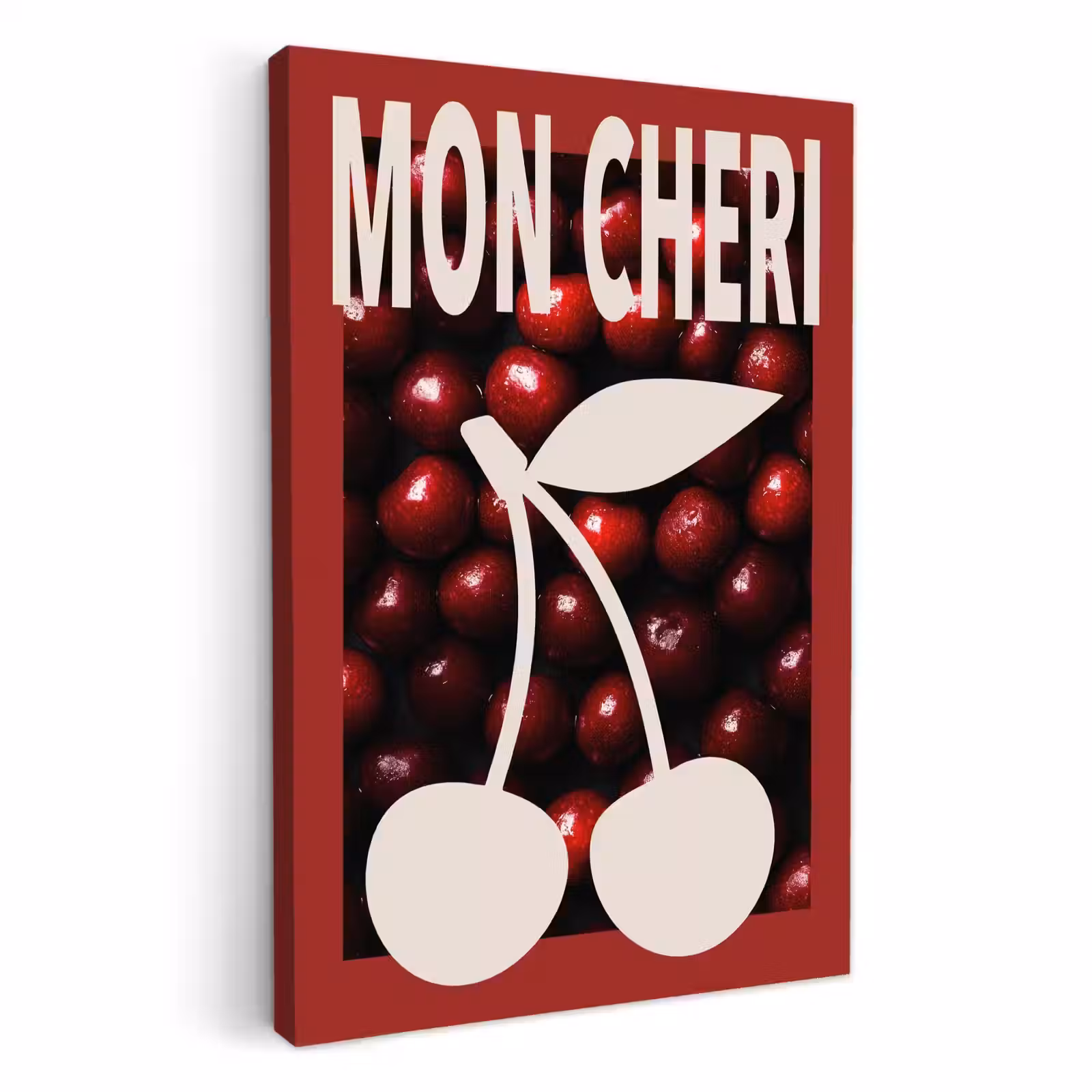 Lienzos decorativos - Cerezas - Ilustración - Rojo — 1
