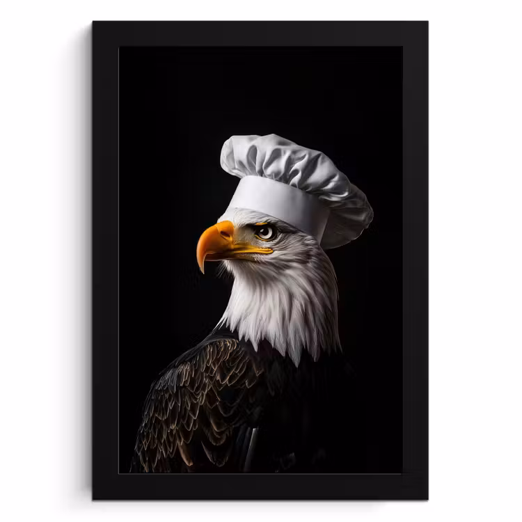 Cuadros enmarcados - Águila - América - Gorro de cocinero - Ave - Fuerte — 1
