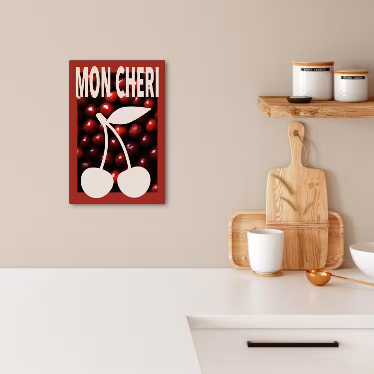 Lienzos decorativos - Cerezas - Ilustración - Rojo — 2