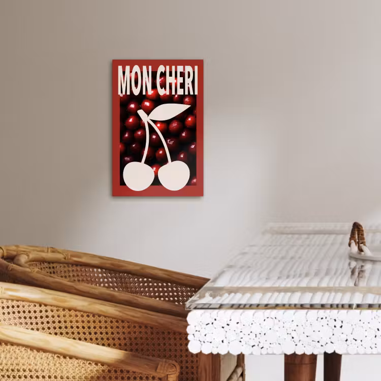 Lienzos decorativos - Cerezas - Ilustración - Rojo — 3