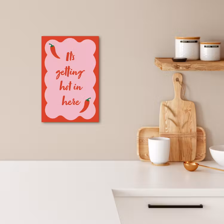 Lienzos decorativos - Guindilla - Rojo - Picante - Citas — 2