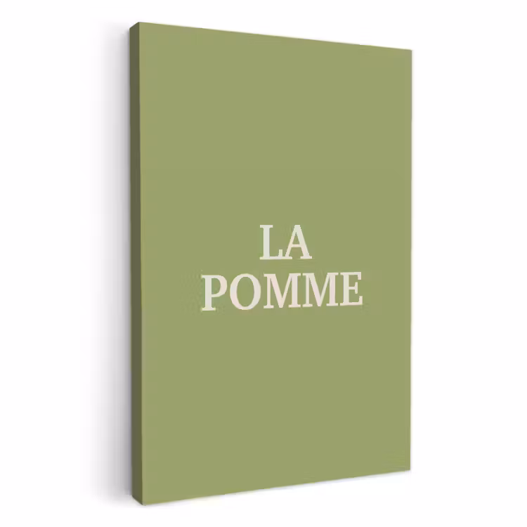 Lienzos decorativos - Manzana - Verde - Minimalista — 1