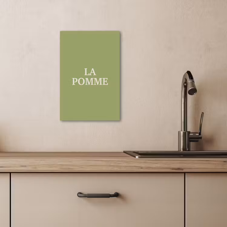 Lienzos decorativos - Manzana - Verde - Minimalista — 3