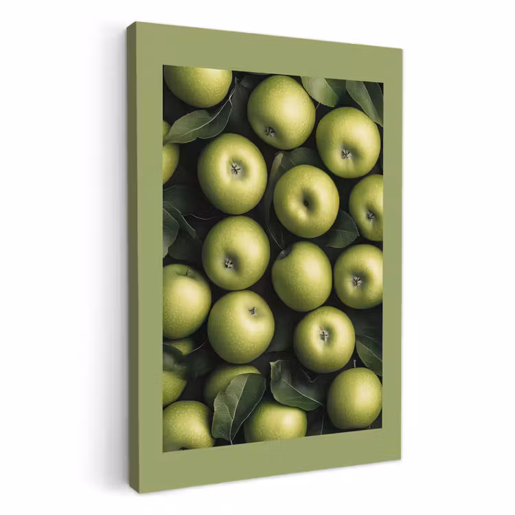Lienzos decorativos - Manzanas - Verdes - hojas — 1
