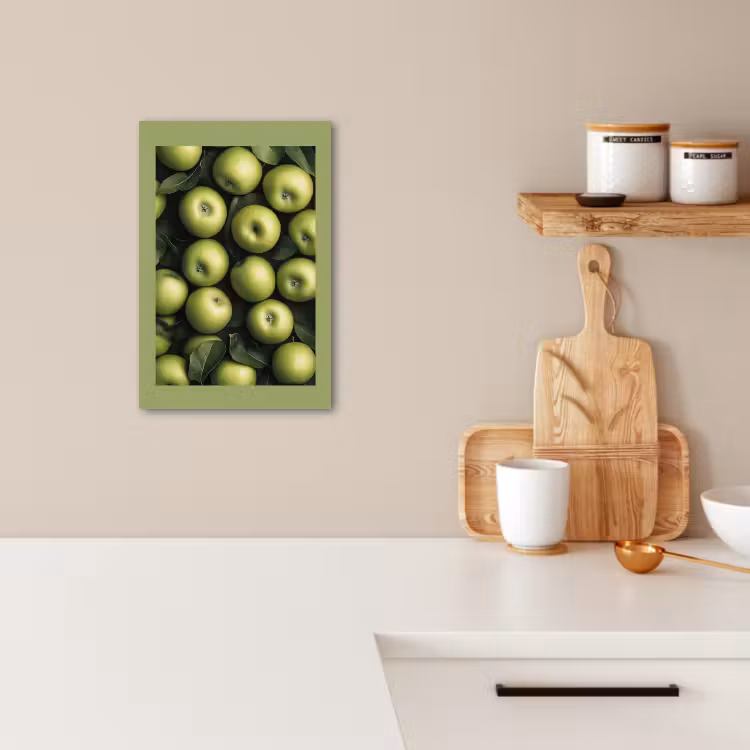 Lienzos decorativos - Manzanas - Verdes - hojas — 2