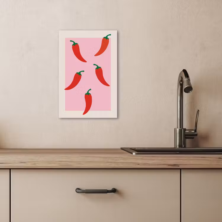 Lienzos decorativos - Pimientos - Rojos - Ilustración — 4