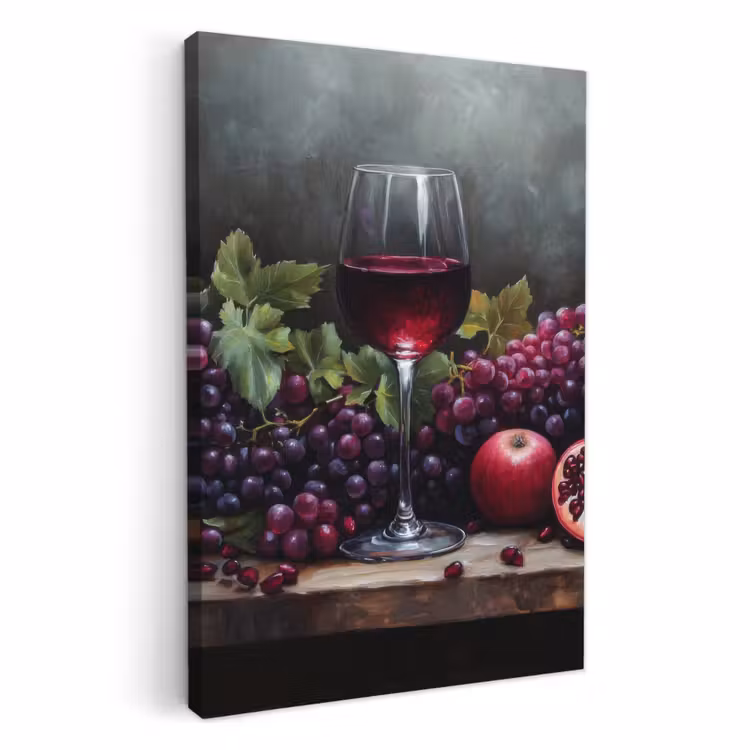 Lienzos decorativos - Vino - Fruta - Bodegón — 1