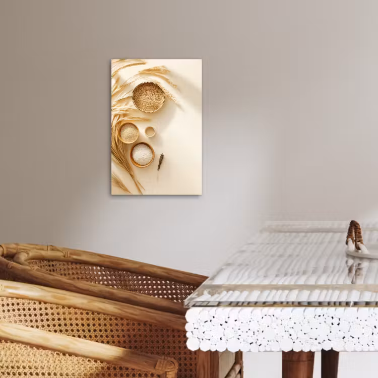 Lienzos decorativos - Cereales - Madera - Cuenco - Beige — 4