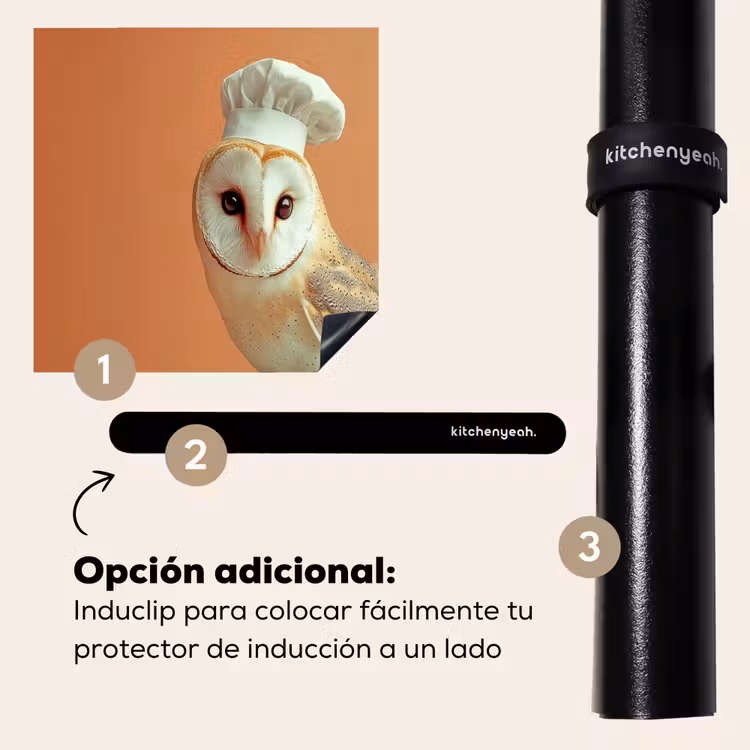 Protector de inducción - Barbagianni - Cappello da cuoco - Arancione - Uccello — 8