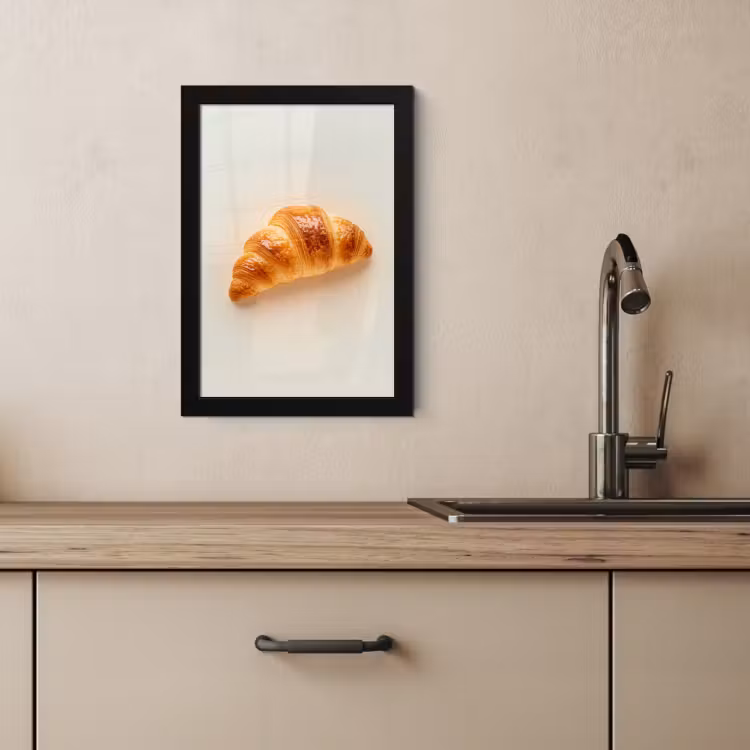 Cuadros enmarcados - Croissant - Pan - Beige — 2