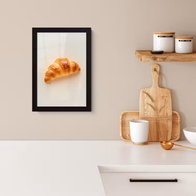 Cuadros enmarcados - Croissant - Pan - Beige — 4