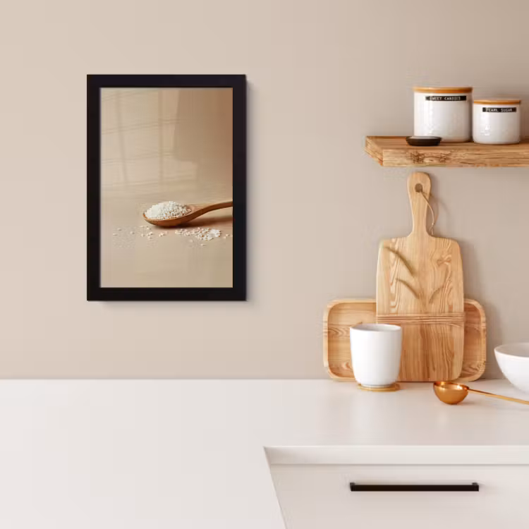 Cuadros enmarcados - Cuchara - Arroz - Madera - Beige — 4