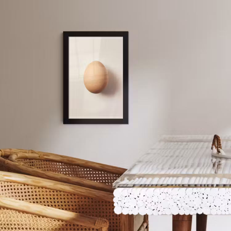 Cuadros enmarcados - Huevo - Beige - Oval - Oval — 3