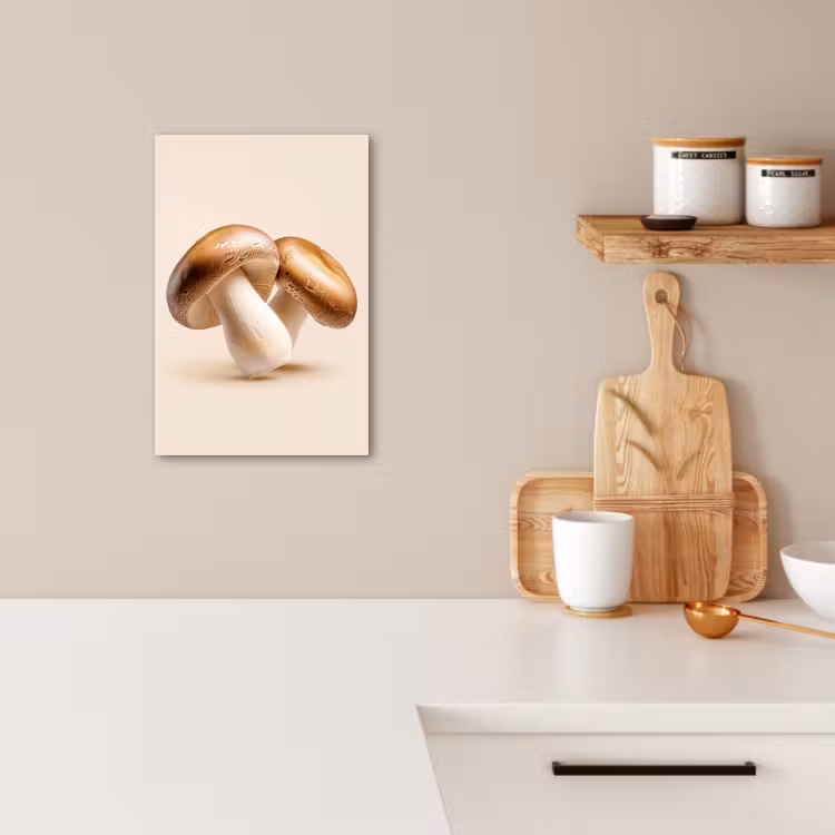 Lienzos decorativos - Champiñones - Suave - Beige — 3