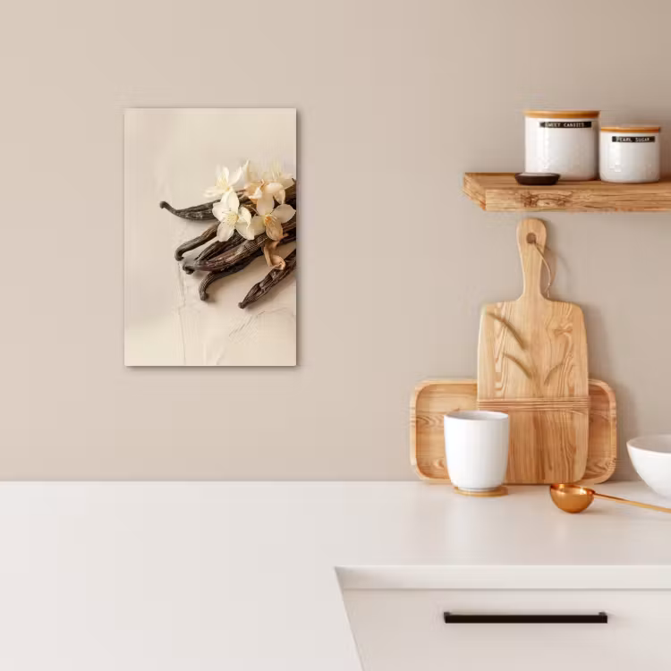 Lienzos decorativos - Vainilla - Floral - Beige — 1