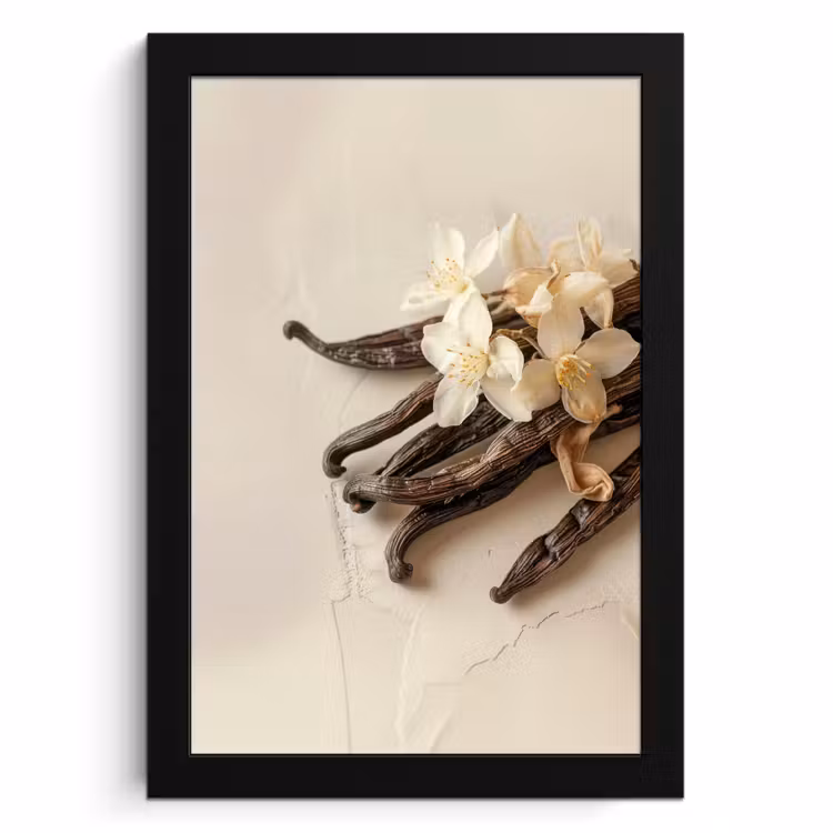 Cuadros enmarcados - Vainilla - Floral - Beige — 1