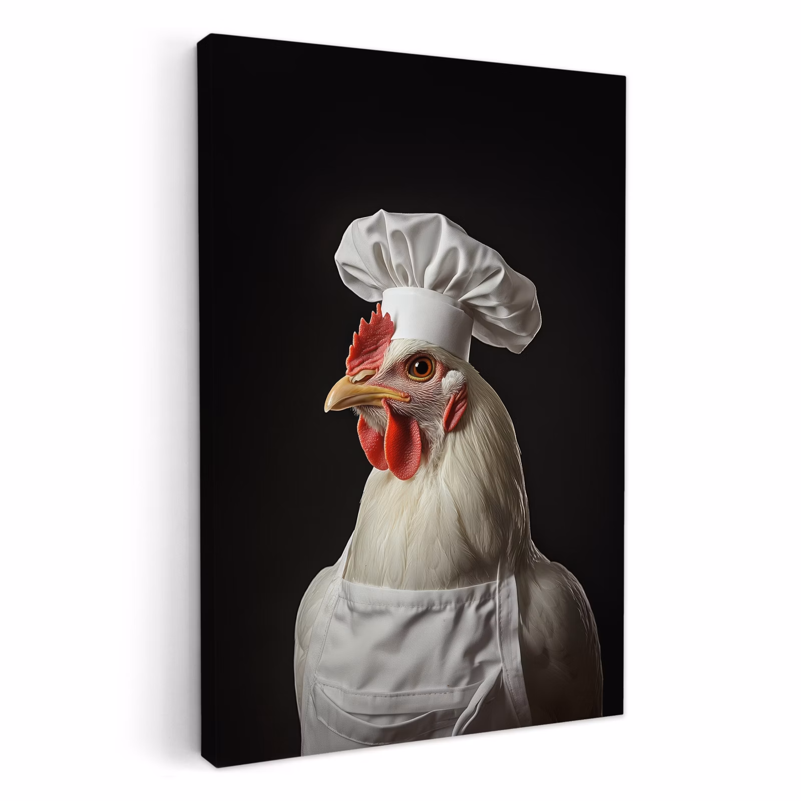 Lienzos decorativos - Cocinero - Rojo - Pollo — 1