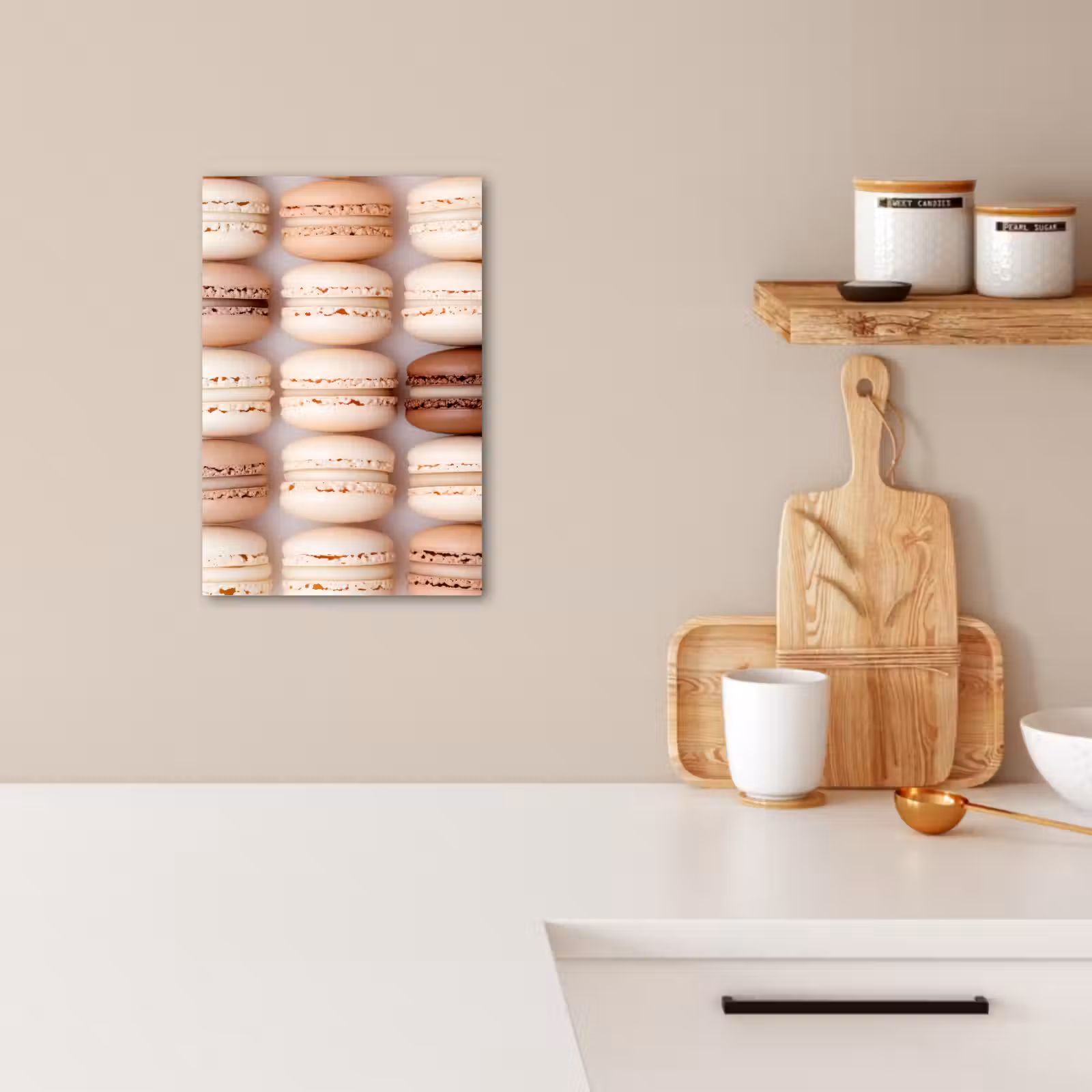 Lienzos decorativos - Macarrones - Beige - Marrón — 1