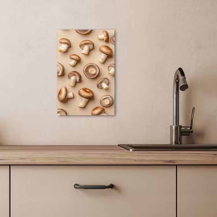 Lienzos decorativos - Castaño Setas - Beige — 4