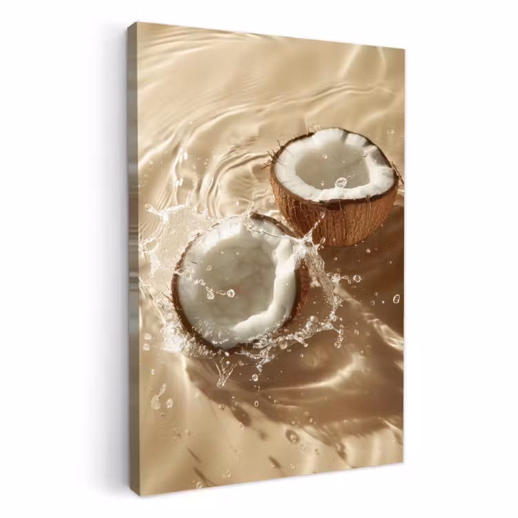 Lienzos decorativos - Coco - Agua - Beige - Salpicaduras — 1