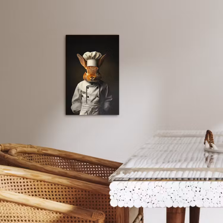 Lienzos decorativos - Conejo - Cocinero - Animal — 3