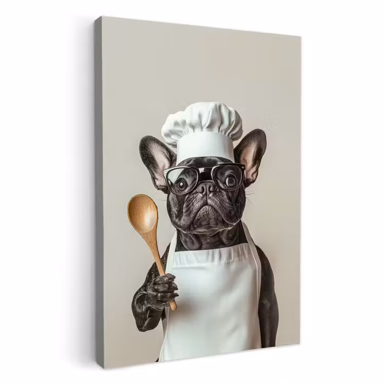 Lienzos decorativos - Gafas - Perro - Cocinero — 1